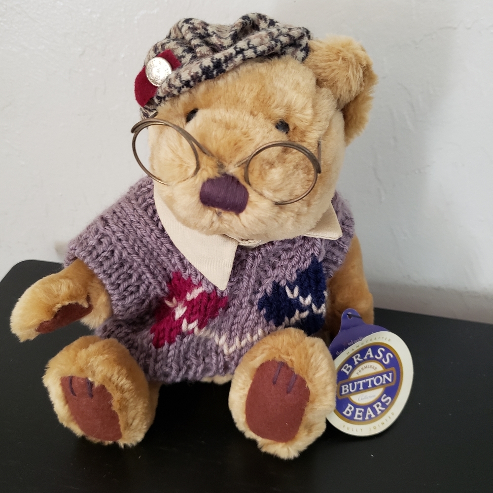 💕"Sherwood"Vintage Brass Button Bear Collection